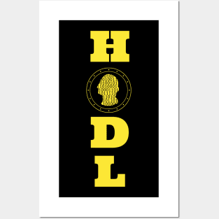 HODL - Bitcoin cryptocurrency design Posters and Art